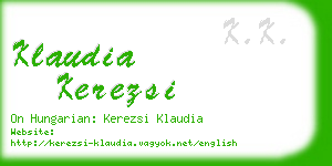 klaudia kerezsi business card